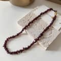 Natural Stone Handmade Beaded Necklace Elegant Red Irregular Bracelet Jewelry Set 5