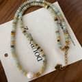 Natural Stone Handmade Beaded Pearl Necklace Elegant Color Natural Stone 2