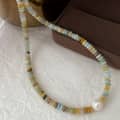 Natural Stone Handmade Beaded Pearl Necklace Elegant Color Natural Stone 5