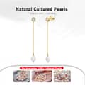Tassel Freshwater Pearl Earrings 14K Gold Plated Long Natural Pearl Earrings 4
