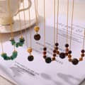 Natural Stone Handmade Beaded Stainless Steel Necklace 18K PVD Coated Waterproof 2