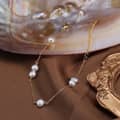 14K Gold Plated Freshwater Pearl Adjustable Link Chain Bracelet 1