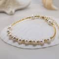 14K Gold Plated Adjustable Freshwater Pearl Bracelet, Trendy 2