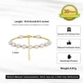 14K Gold Plated Adjustable Freshwater Pearl Bracelet, Trendy 5