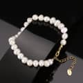 Freshwater Pearl Bracelet, 925 Sterling Silver, White Pearl Small Bead 2