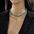 Beaded Necklace Natural Stone Waterproof Stainless Steel 18K Gold PVD Coated 4