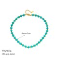 Beaded Necklace Natural Stone Waterproof Stainless Steel 18K Gold PVD Coated 5