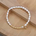 Bamboo Freshwater Pearl Bracelet, 925 Silver 1