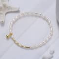 Bamboo Freshwater Pearl Bracelet, 925 Silver 2