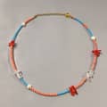 Waterproof Natural Stone Pearl Necklace Handmade Beaded Stainless Steel 3