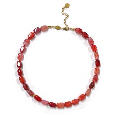 Natural Stone Handmade Beaded Necklace detail 2