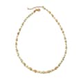 Beaded Necklace Natural Stone Shell Waterproof Titanium Steel Gold PVD Coated 1