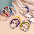 Square Letter Beaded Stainless Steel Bracelet 4