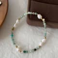 Bohemian Natural Stone Handmade Beaded Stainless Steel Pearl Bracelet 2