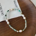 Bohemian Natural Stone Handmade Beaded Stainless Steel Pearl Bracelet 5