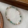 Bohemian Natural Stone Handmade Beaded Stainless Steel Pearl Bracelet 6