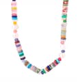 Natural Stone Pearl Necklace Handmade Beaded Stainless Steel 1
