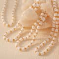 Beaded Necklace Bracelet Set Natural Shell Beads Waterproof Titanium Steel 3