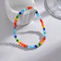 Beaded Necklace Bracelet Set Colorful Stone Beads Stretch Bracelet Waterproof 3