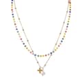 Beaded Necklace Colorful Beads Waterproof Titanium Steel Freshwater Pearl New Style 1