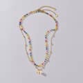 Beaded Necklace Colorful Beads Waterproof Titanium Steel Freshwater Pearl New Style 3