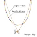Beaded Necklace Colorful Beads Waterproof Titanium Steel Freshwater Pearl New Style 6