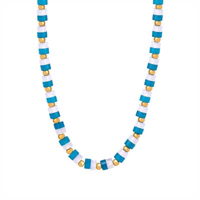 Elegant Natural Stone Stainless Steel Necklace Handmade Beaded New Style Waterproof detail 1