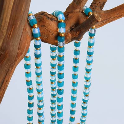 Elegant Natural Stone Stainless Steel Necklace Handmade Beaded New Style Waterproof detail 3