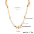 New Style Beaded Necklace Freshwater Pearl Waterproof Titanium Steel Shell Beads 6