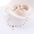 Creative Cross Pearl Necklace Baroque Pearl Stainless Steel Beads Pendant Party Gift 5