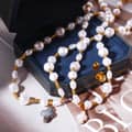 Creative Cross Pearl Necklace Baroque Pearl Stainless Steel Beads Pendant Party Gift 6