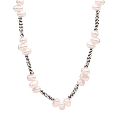 Beaded Necklace Waterproof Titanium Steel Freshwater Pearl New Style detail 1