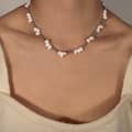 Beaded Necklace Waterproof Titanium Steel Freshwater Pearl New Style 2