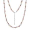 Delicate Trendy Shell Pearl Necklace Summer Beach 925 Silver Mixed Pearls Choker 1