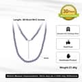 925 Sterling Silver Shell Pearl Necklace 6mm Perfect Round Deep Purple Pearl 5