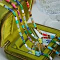 Bohemian Natural Stone Stainless Steel Necklace Colorful Handmade Beaded 3
