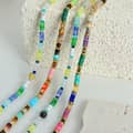 Bohemian Natural Stone Stainless Steel Necklace Colorful Handmade Beaded 4