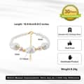 14K Gold Plated Baroque White Pink Natural Freshwater Pearl Bracelet 5