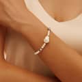 Vintage Princess Handmade Beaded Bracelet, Natural Baroque Freshwater Pearl Charms 4