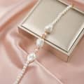 Natural Baroque Freshwater Bracelet Pearls Adjustable Silver 925 Chain, White Pink Pearl 4