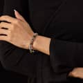 Three-Dimensional Natural Stone Stainless Steel Handmade Beaded Bracelet 4