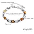 Three-Dimensional Natural Stone Stainless Steel Handmade Beaded Bracelet 6