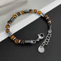 Tiger Eye Stone Stainless Steel Handmade Beaded Bracelet 3