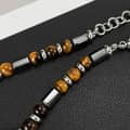 Tiger Eye Stone Stainless Steel Handmade Beaded Bracelet 4