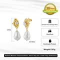 Fashion Freshwater Pearl Irregular Gold Plated Baroque Pearl Earrings 5