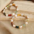 Vintage Natural Stone Freshwater Pearl Handmade Beads Bracelet 2