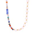 Natural Stone Necklace Freshwater Pearl Waterproof Titanium Steel Bead New Gift 6
