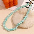 Creative Design Natural Crushed Stone Irregular Beads Necklace Green Stone Handmade Choker Party Jewelry 3