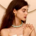 Creative Design Natural Crushed Stone Irregular Beads Necklace Green Stone Handmade Choker Party Jewelry 6