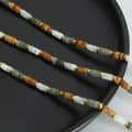 Natural Stone Beaded Necklace Waterproof Titanium Steel Bead New Style Gift 2